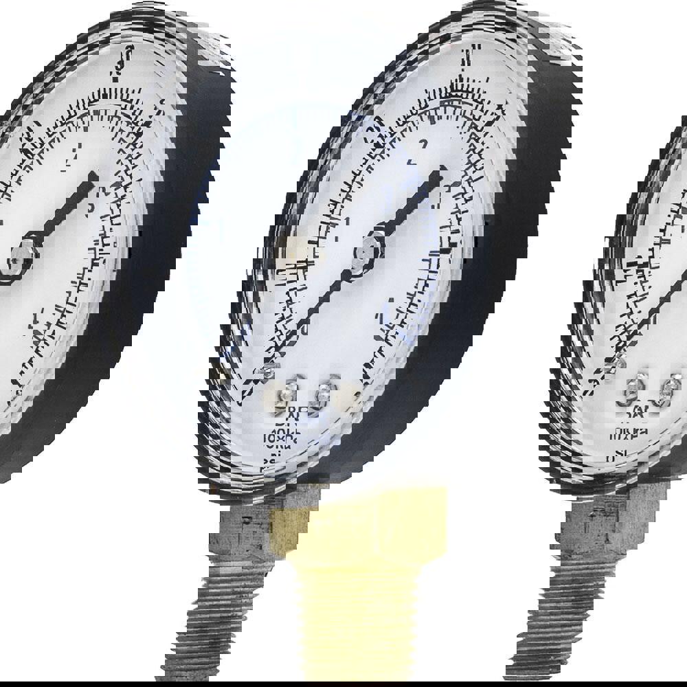 Pressure Gauges; Gauge Type: Utility Gauge ; Scale Type: Dual ; Accuracy (%): 3-2-3% ; Dial Type: Analog ; Thread Type: BSPP ; Bourdon Tube Material: Bronze